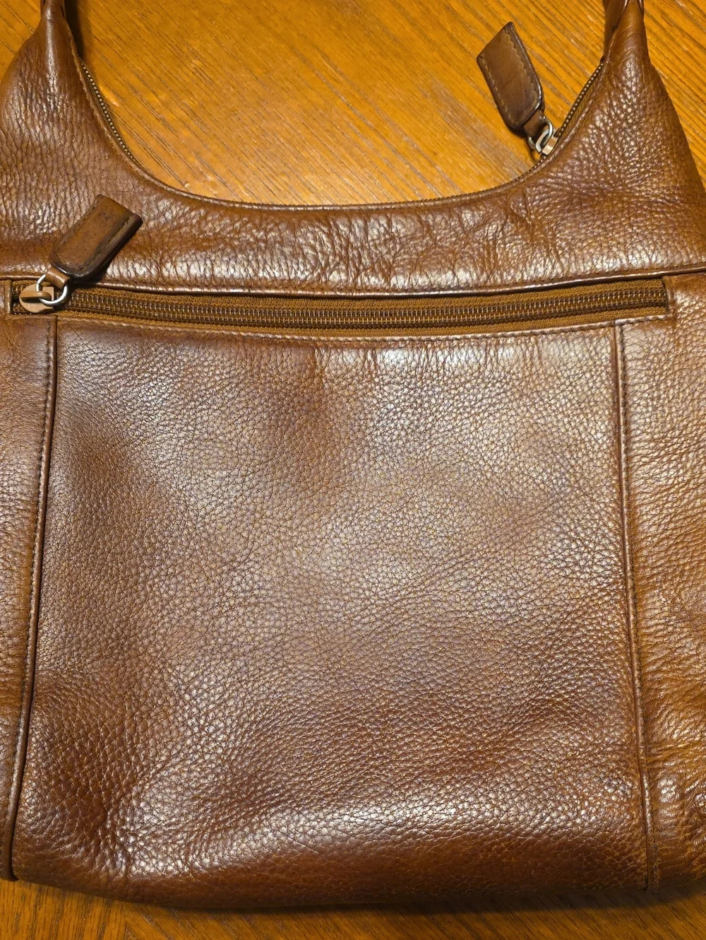 Restored Antiqued Vintage Tignanello Pebble Leather Flap Shoulder Bag